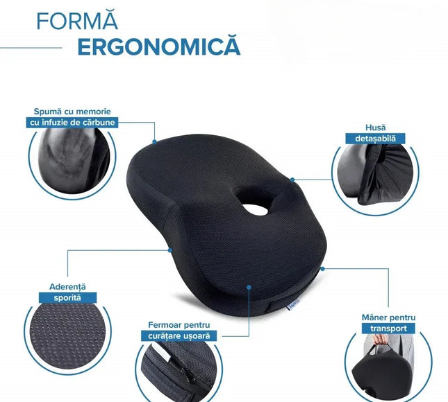 Perna de șezut pentru gravide | Perna Ortopedica Suporto Coccis pentru scaun de birou sau masina - Bebeboo - Totul pentru copii. Jucării, Hăinuțe, Perne, Mobilier, Textile