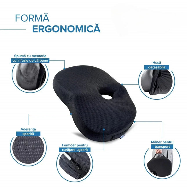 Perna de șezut pentru gravide | Perna Ortopedica Suporto Coccis pentru scaun de birou sau masina - Bebeboo - Totul pentru copii. Jucării, Hăinuțe, Perne, Mobilier, Textile
