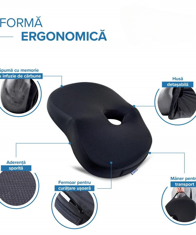 Perna de șezut pentru gravide | Perna Ortopedica Suporto Coccis pentru scaun de birou sau masina