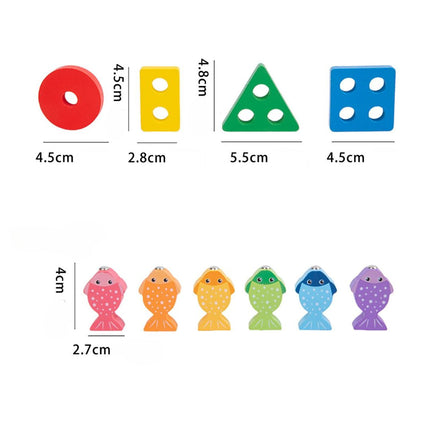 Joc multifuncțional 2 în 1: sortare și pescuit, 2 ani+