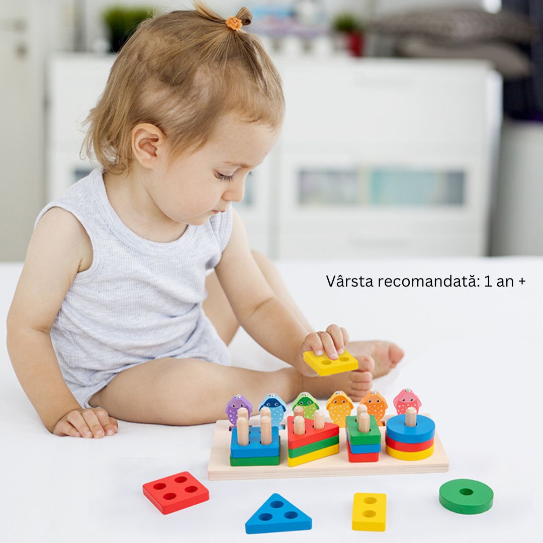 Joc multifuncțional 2 în 1: sortare și pescuit, 2 ani+