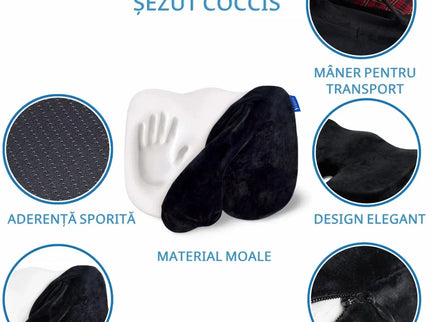 Husa de schimb - Perna de șezut pentru gravide | Perna Ortopedica Sezut Coccis din Spuma cu Memorie - Bebeboo - Totul pentru copii. Jucării, Hăinuțe, Perne, Mobilier, Textile