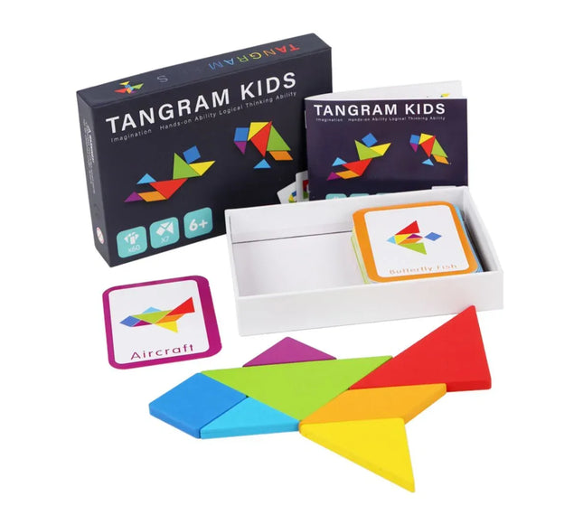 Tangram Kids - Joc de logică și creativitate, 3 ani+ - Bebeboo - Totul pentru copii. Jucării, Hăinuțe, Perne, Mobilier, Textile