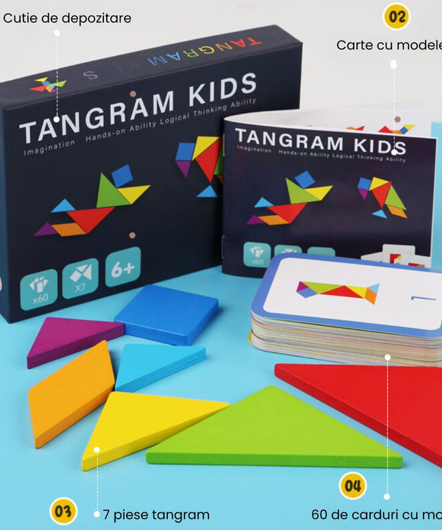 Tangram Kids - Joc de logică și creativitate, 3 ani+