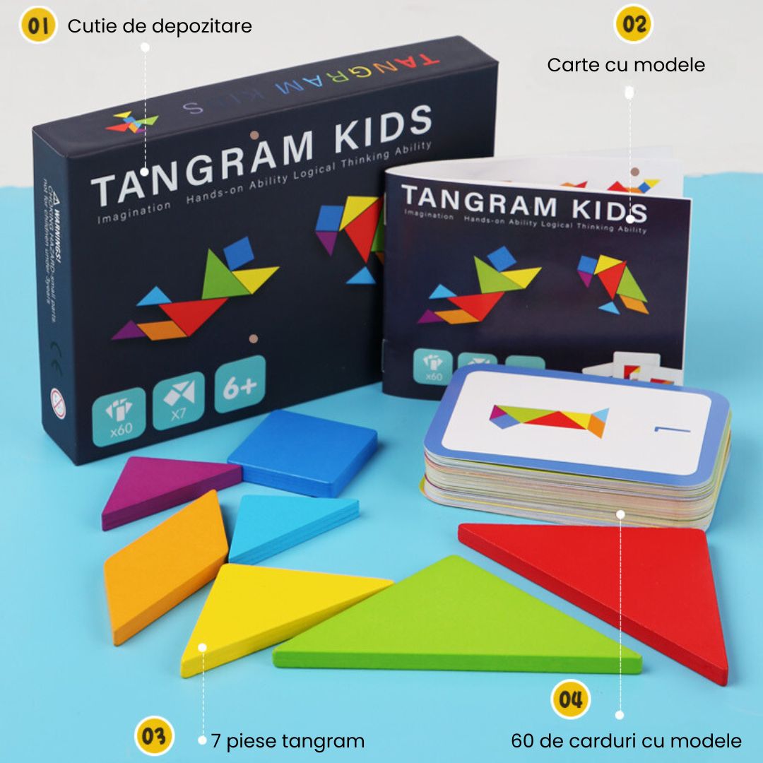 Tangram Kids - Joc de logică și creativitate, 3 ani+