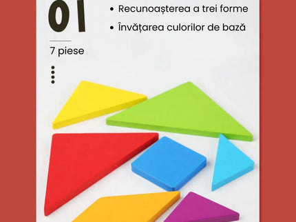 Tangram Kids - Joc de logică și creativitate, 3 ani+ - Bebeboo - Totul pentru copii. Jucării, Hăinuțe, Perne, Mobilier, Textile