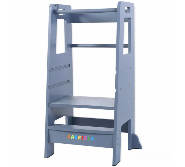 Turn de Invatare pentru Copii - Inaltator de tip Learning Tower cu Treapta de urcare antiderapanta si Balustrade de Protectie - Bebeboo - Totul pentru copii. Jucării, Hăinuțe, Perne, Mobilier, Textile