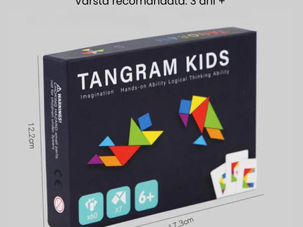 Tangram Kids - Joc de logică și creativitate, 3 ani+ - Bebeboo - Totul pentru copii. Jucării, Hăinuțe, Perne, Mobilier, Textile
