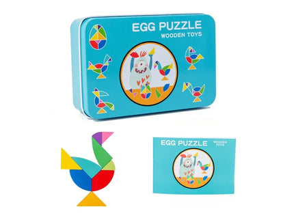 Puzzle din Lemn - Egg Puzzle, 7 pies, 3 ani+ - Bebeboo - Totul pentru copii. Jucării, Hăinuțe, Perne, Mobilier, Textile