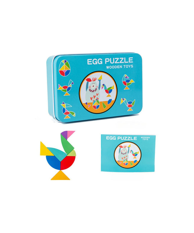 Puzzle din Lemn - Egg Puzzle, 7 pies, 3 ani+