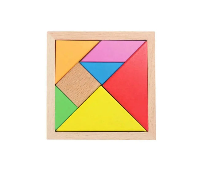 Puzzle educativ 3D Tangram, 7 piese lemn, 2 ani+ - Bebeboo - Totul pentru copii. Jucării, Hăinuțe, Perne, Mobilier, Textile