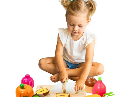 Set Fructe Magnetice din Lemn – Lădiță cu Fructe și Cuțit - Bebeboo - Totul pentru copii. Jucării, Hăinuțe, Perne, Mobilier, Textile
