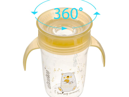 Cană anti-vărsare 360° pentru copii - 240 ml, galben