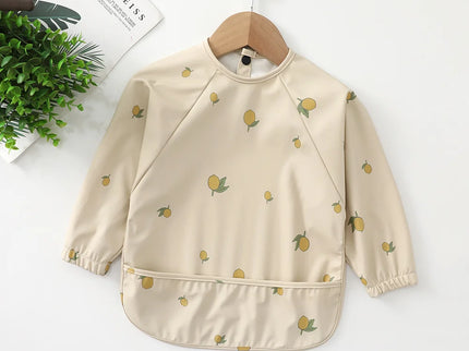 Baveta impermeabila cu maneca lunga - Lemon, 12-36 luni, Poliester