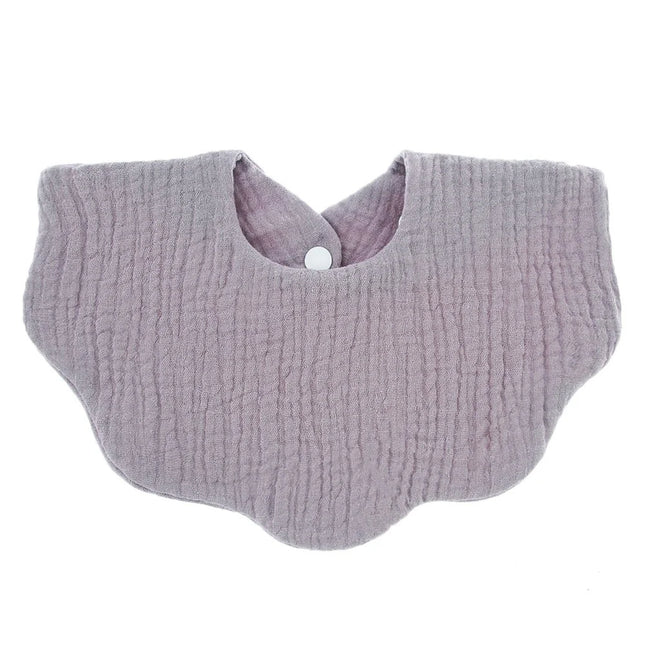 Baveta din bumbac organic pentru bebelusi, Model 2– Mauve, 0 luni+