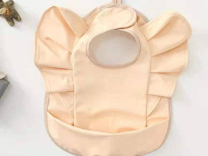 Baveta impermeabila pentru fetite, Model 2 - Peach, 6-18 luni, poliester