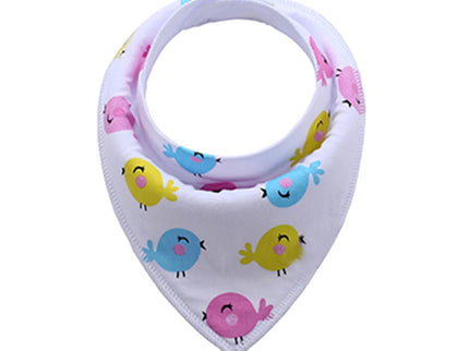 Bavetă tip bandană din bumbac imprimat, diverse modele, 0 luni+, bumbac + fleece