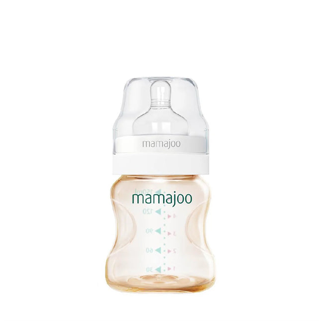 Biberon Mamajoo Gold, tetina Anti-colic, 150 ml/S, 0 luni+, PES + silicon