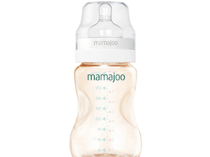 Biberon Mamajoo Gold, tetina Anti-colic, 250 ml/M, 6 luni+, PES + silicon