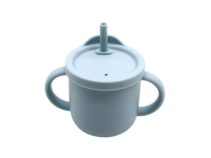 Cana multifunctionala 2 in 1 – Dusty Blue, 6 luni+, silicon