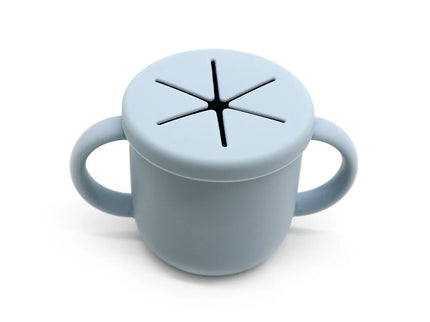 Cana multifunctionala 2 in 1 – Dusty Blue, 6 luni+, silicon