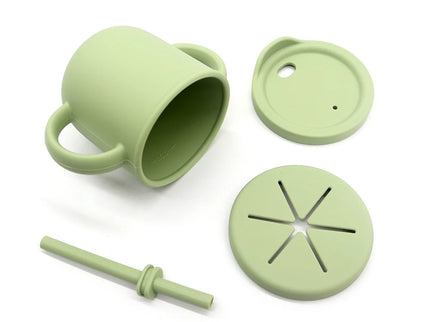 Cana multifunctionala 2 in 1 – Olive, 6 luni+, silicon