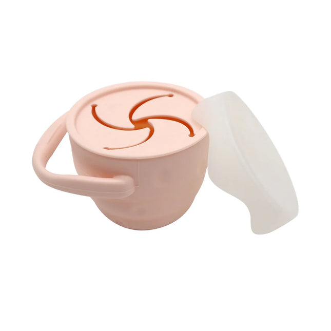 Cana pentru gustari, cu capac – Peach, 6 luni+, silicon