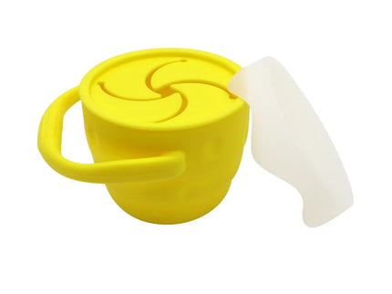 Cana pentru gustari, cu capac – Bright Yellow, 6 luni+, silicon