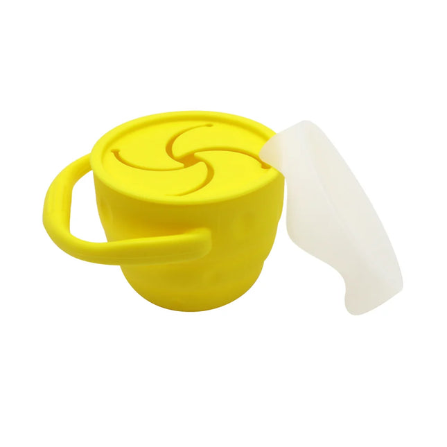Cana pentru gustari, cu capac – Bright Yellow, 6 luni+, silicon