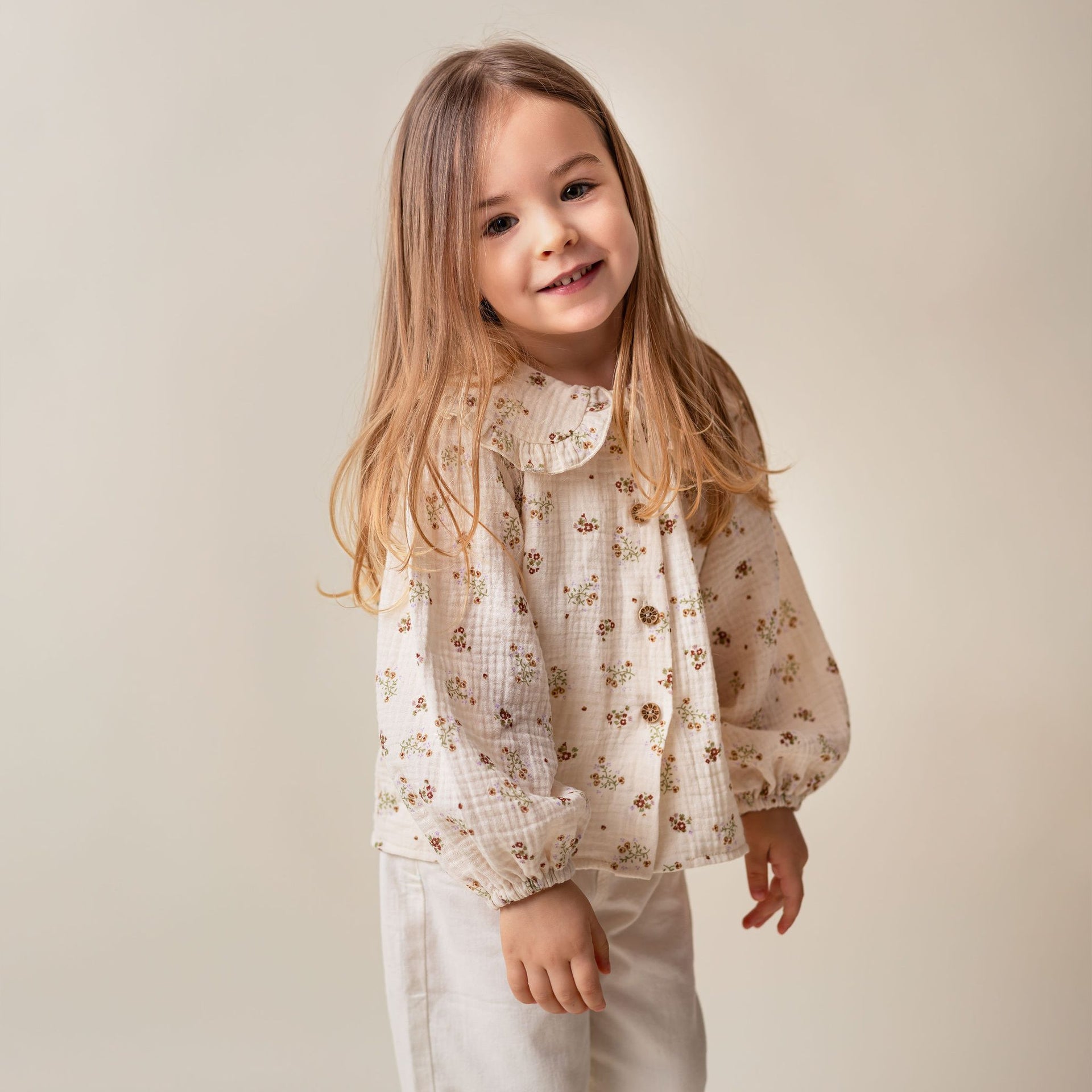 Camasa cu imprimeu floral din muselina