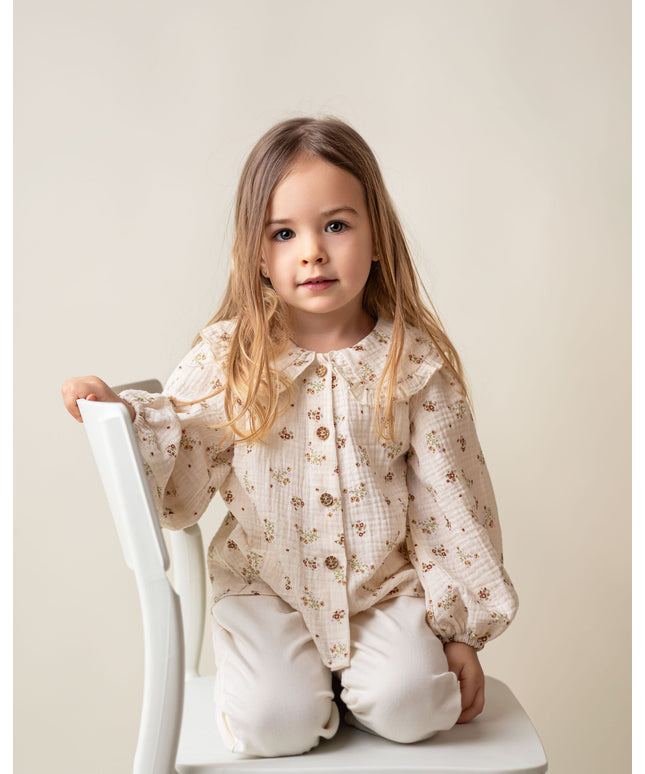 Camasa cu imprimeu floral din muselina