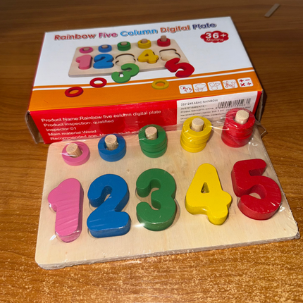 Abac din lemn - Numărătoare până la 5