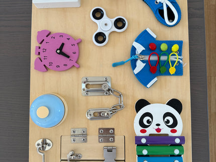 Panou de activitati Montessori. Busy board din lemn - Bebeboo - Totul pentru copii. Jucării, Hăinuțe, Perne, Mobilier, Textile