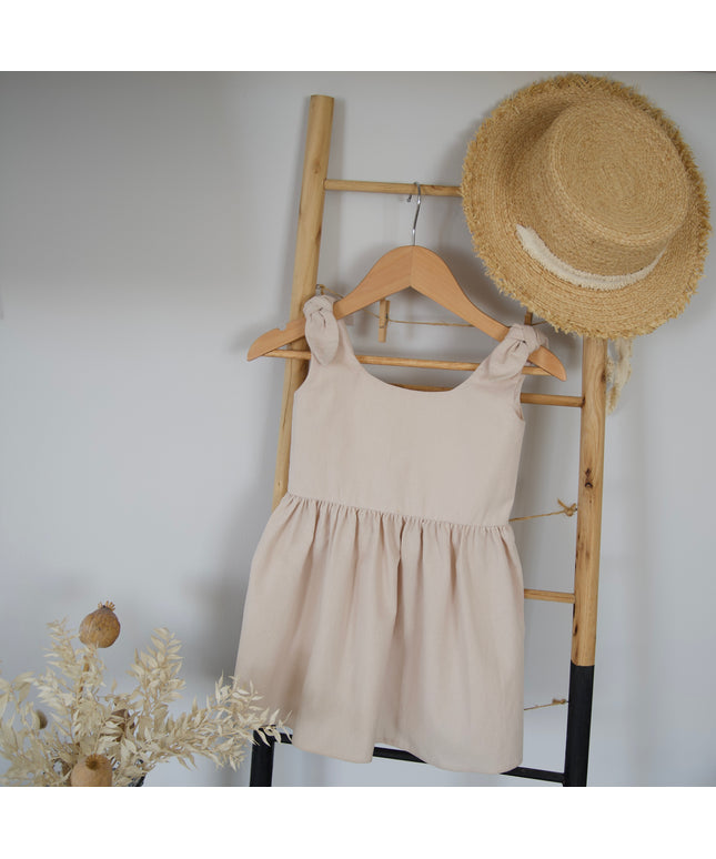 Rochita bej fetite cu bretele