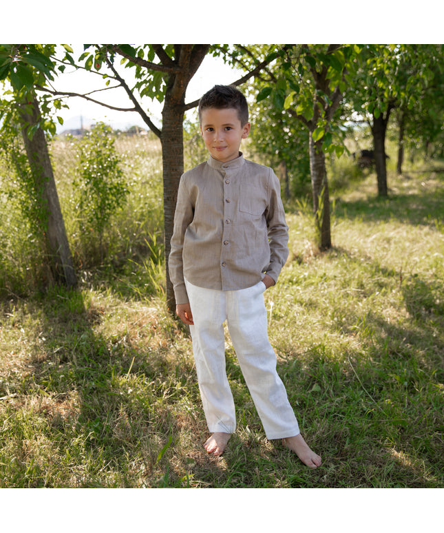 Pantaloni eleganti din in baieti 1-10 ani