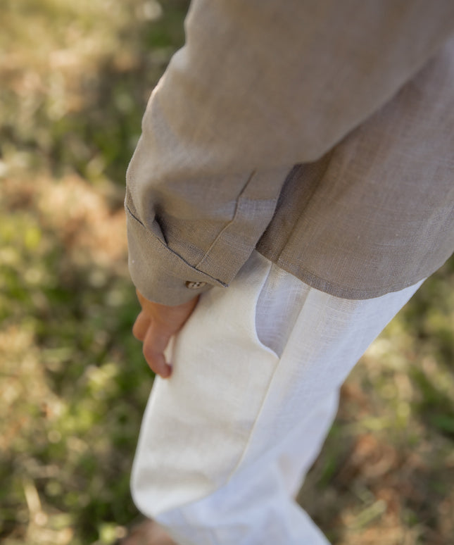 Camasa baieti bej din in 1-10 ani