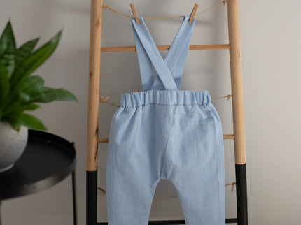 Costum Botez Baieti Albastru Vesta Cu Pantaloni - Bebeboo - Totul pentru copii. Jucării, Hăinuțe, Perne, Mobilier, Textile