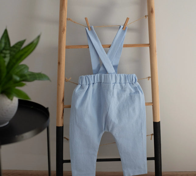 Costum Botez Baieti Albastru Vesta Cu Pantaloni - Bebeboo - Totul pentru copii. Jucării, Hăinuțe, Perne, Mobilier, Textile