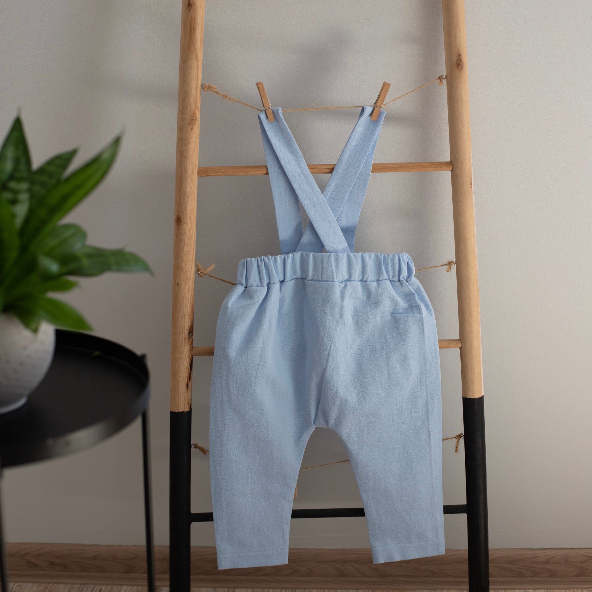 Costum Botez Baieti Albastru Vesta Cu Pantaloni