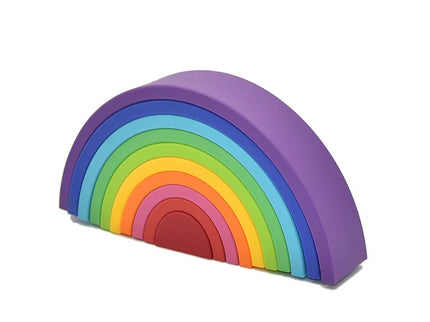 Joc de stivuire Curcubeu - Multicolor, 0 luni+, silicon