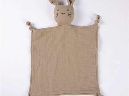 Jucarie de confort din muselina – Baby Bunny, diverse culori, 100% bumbac organic, 30 x 30 cm