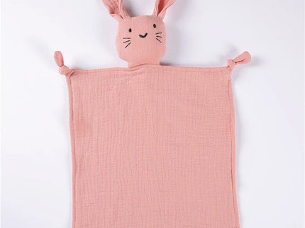 Jucarie de confort din muselina – Baby Bunny, diverse culori, 100% bumbac organic, 30 x 30 cm