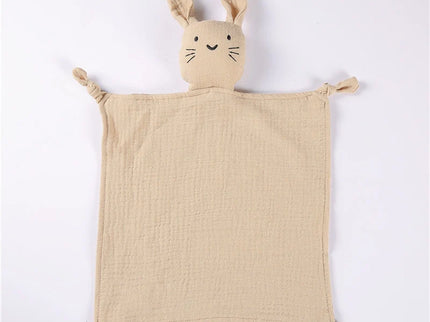 Jucarie de confort din muselina – Baby Bunny, diverse culori, 100% bumbac organic, 30 x 30 cm