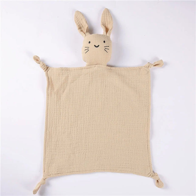 Jucarie de confort din muselina – Baby Bunny, diverse culori, 100% bumbac organic, 30 x 30 cm