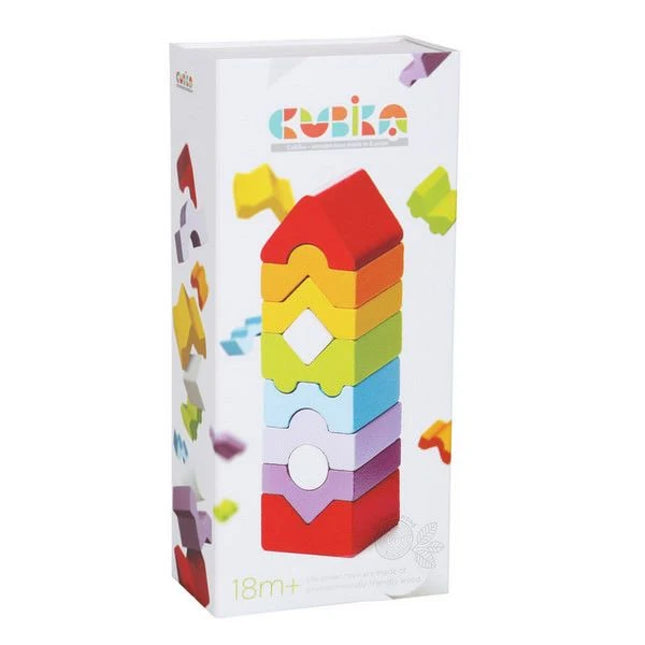 Jucarie Din Lemn, Cubika, Set Constructii “Turn“