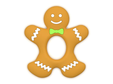 Jucarie dentitie – Gingerbread Man, 3 luni+, silicon