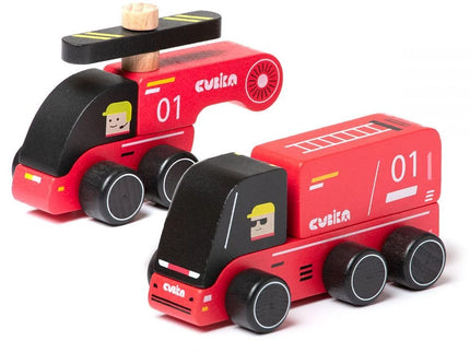 Jucarie din lemn, Cubika - Fire Fighters