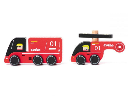 Jucarie din lemn, Cubika - Fire Fighters