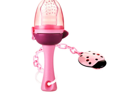 Set suzeta fructe si lantisor, diverse culori, silicon, 3luni+