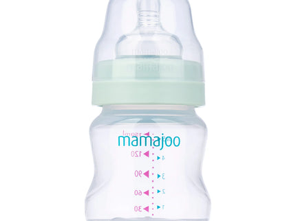 Mini set cadou bebelusi Mamajoo, Verde Pudra, 150 ml/S, 0 luni+, PP + Silicon